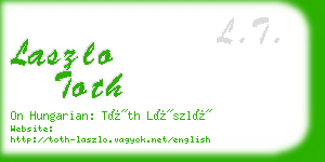 laszlo toth business card